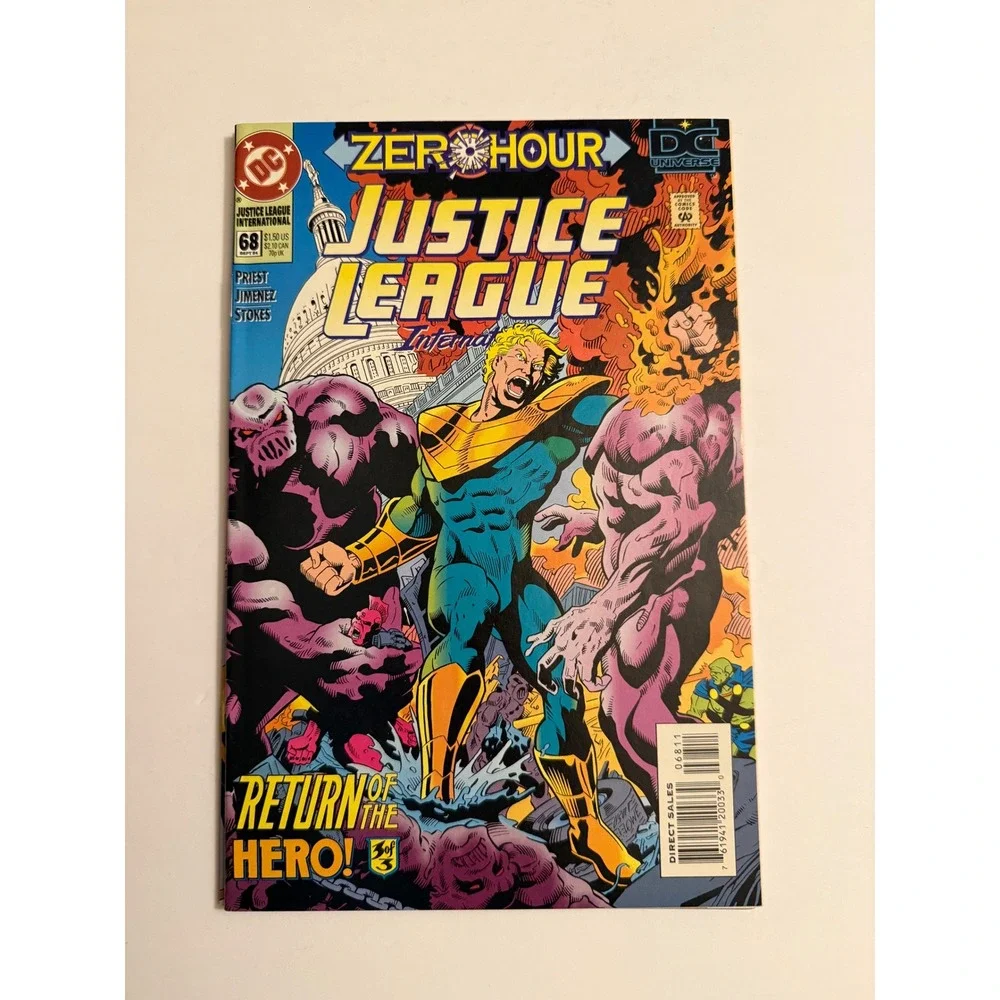 Justice League International 68 DC 1994‎ Zero Hour Return of the Hero Priest