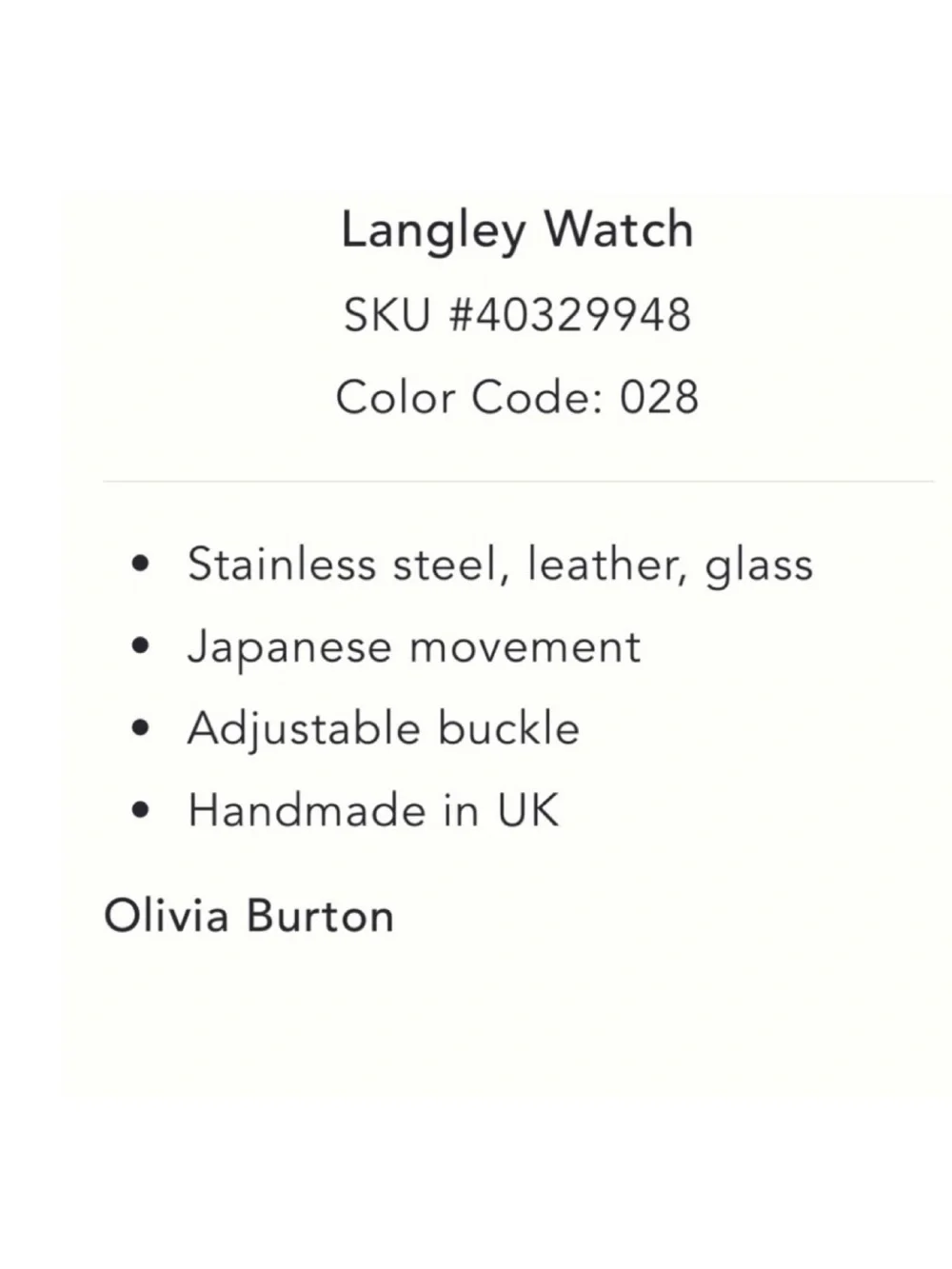 OLIVIA BURTON new without