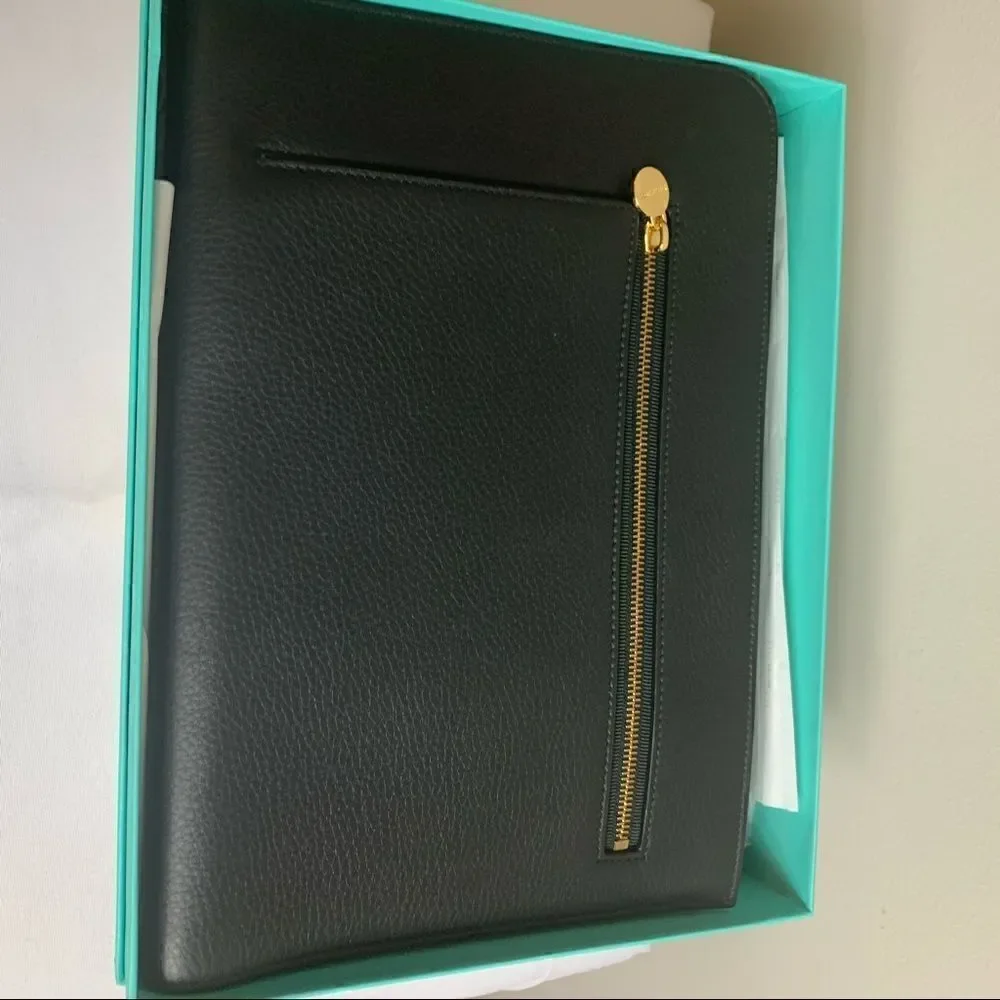 Tiffany & Co. black leather