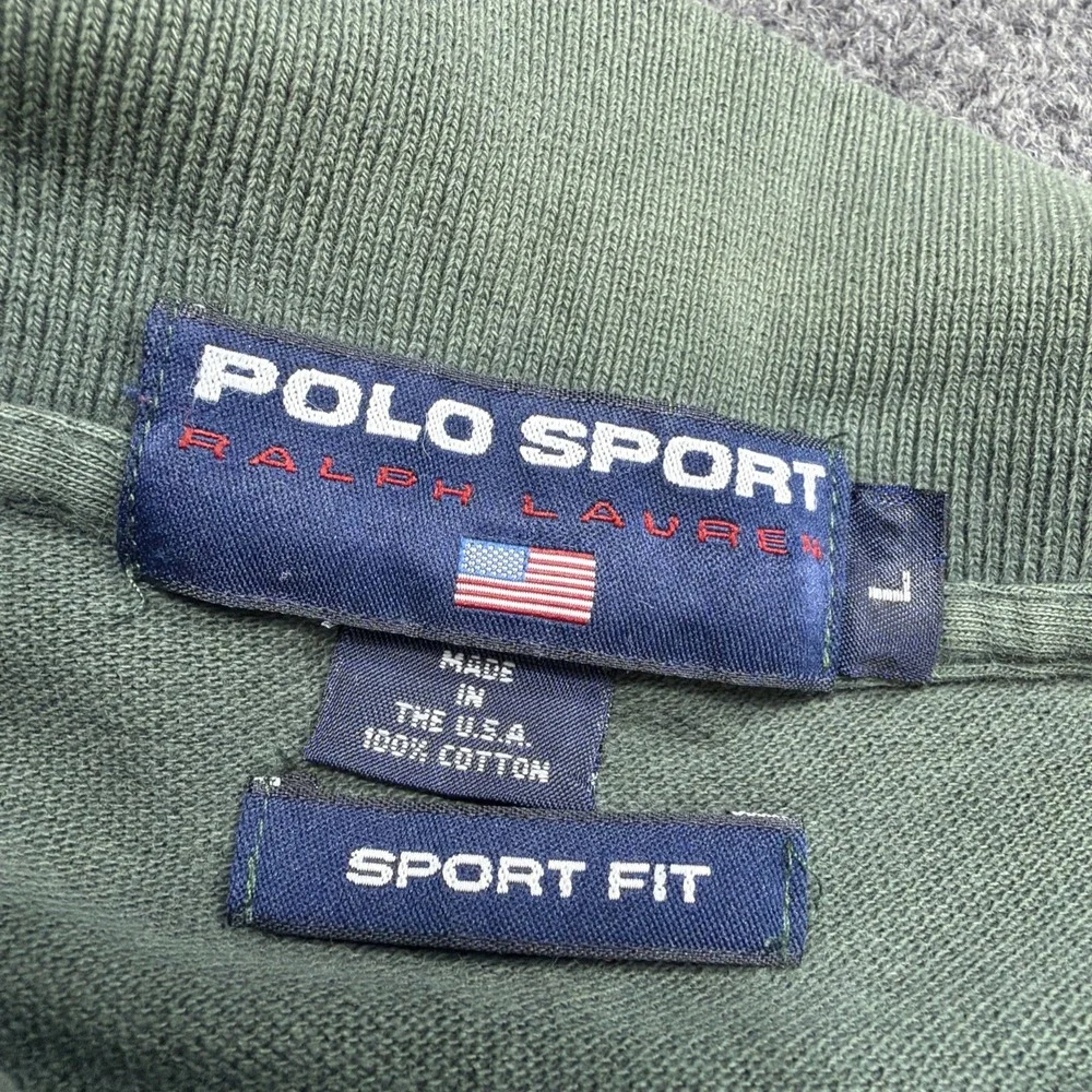 Vintage 90's Polo Ralph Lauren Shirt Men's Large L USA Made Forrest Green Golf