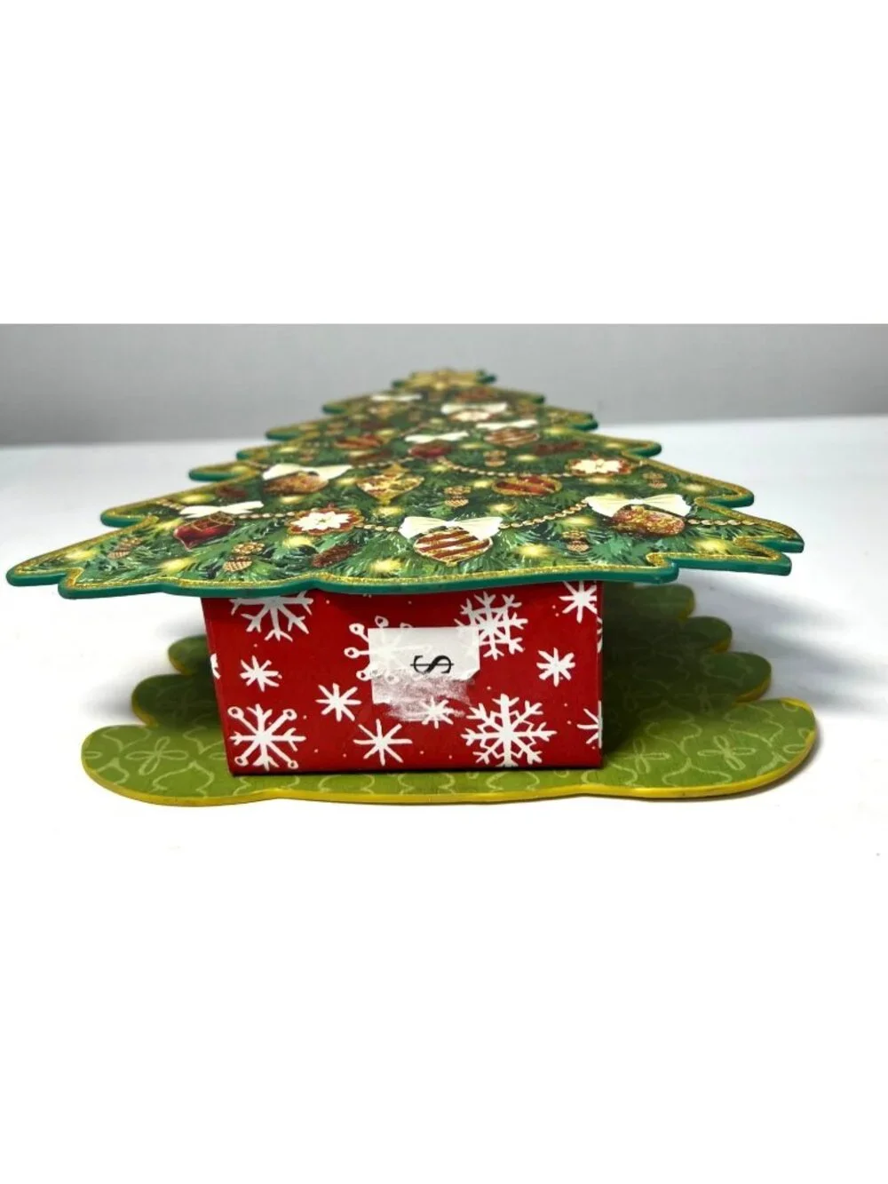 Vintage Olly & Rex Christmas Tree Box Decor 3D, Double Sided
