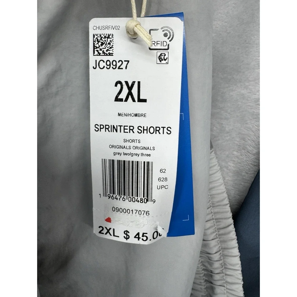 Adidas Adicolor Classics Sprinter Shorts Trefoil JC9927 Gray Men's Size‎ 2XL