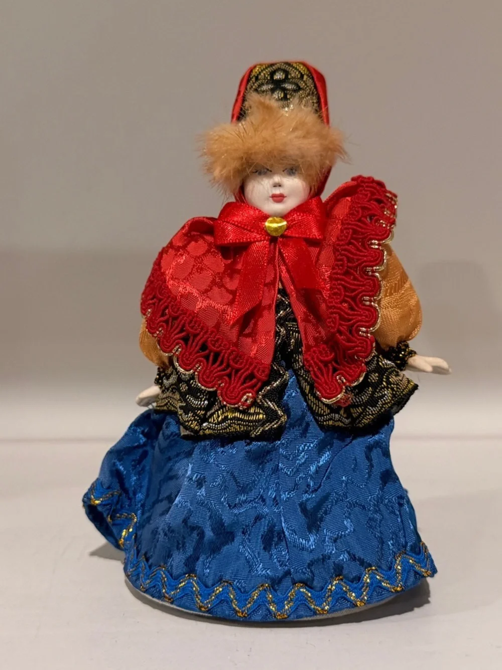 Final price Russian Folk Art Doll Porcelain Hands & Face