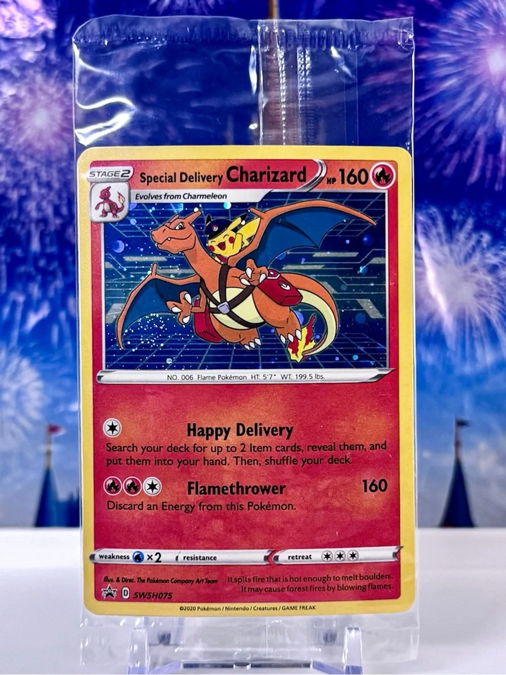 Pokémon TCG Special Delivery Charizard SWSH075 Black Star Promo Holo Sealed