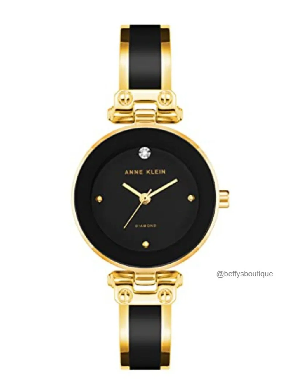 Anne Klein Diamond Dial Gold-Tone Bracelet Watch