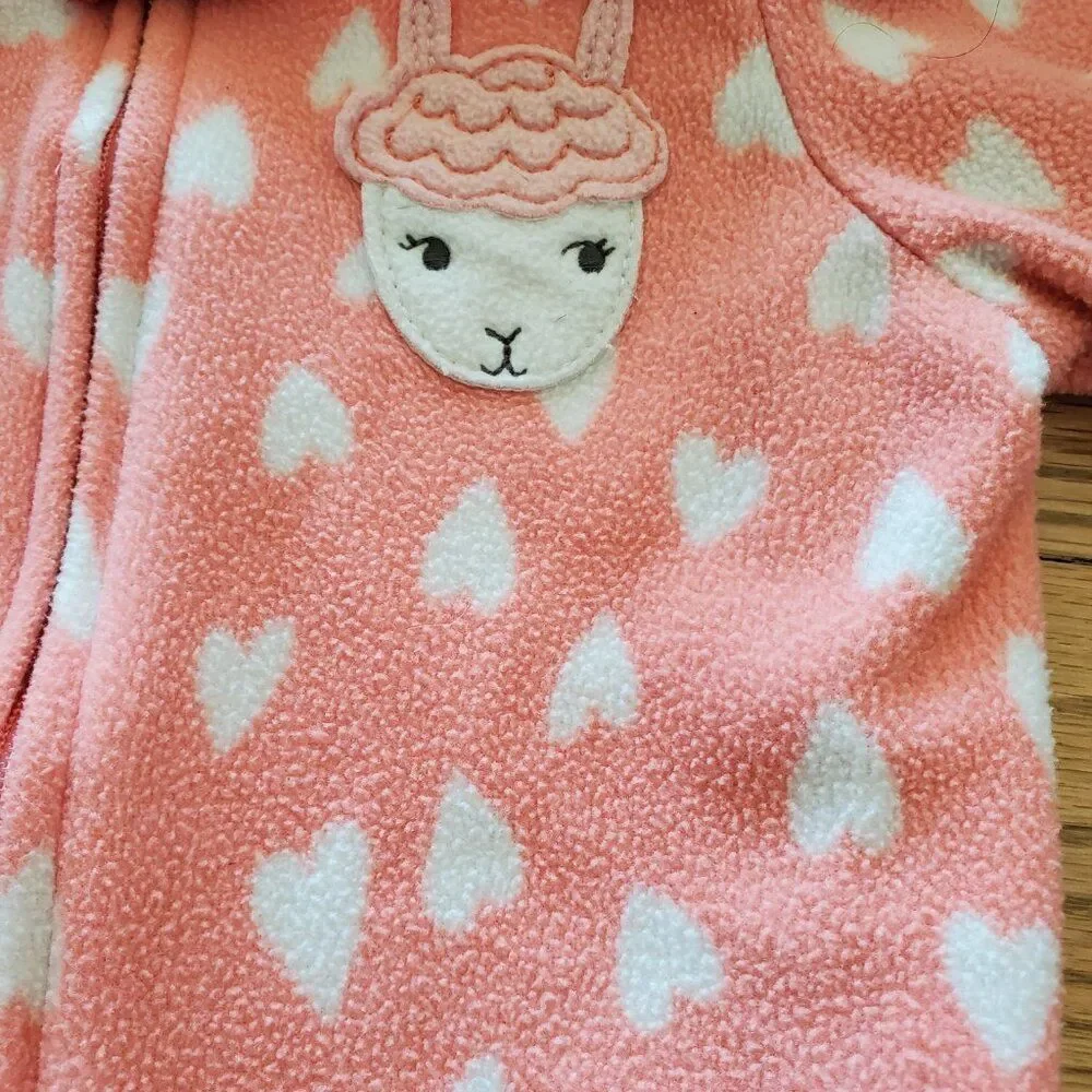 Just One You by Carter's Fleece Footed One Piece Pajama VGUC 18M