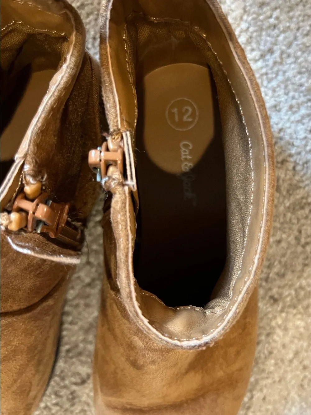 Cat & Jack Brown Suede Kids Ankle Boots