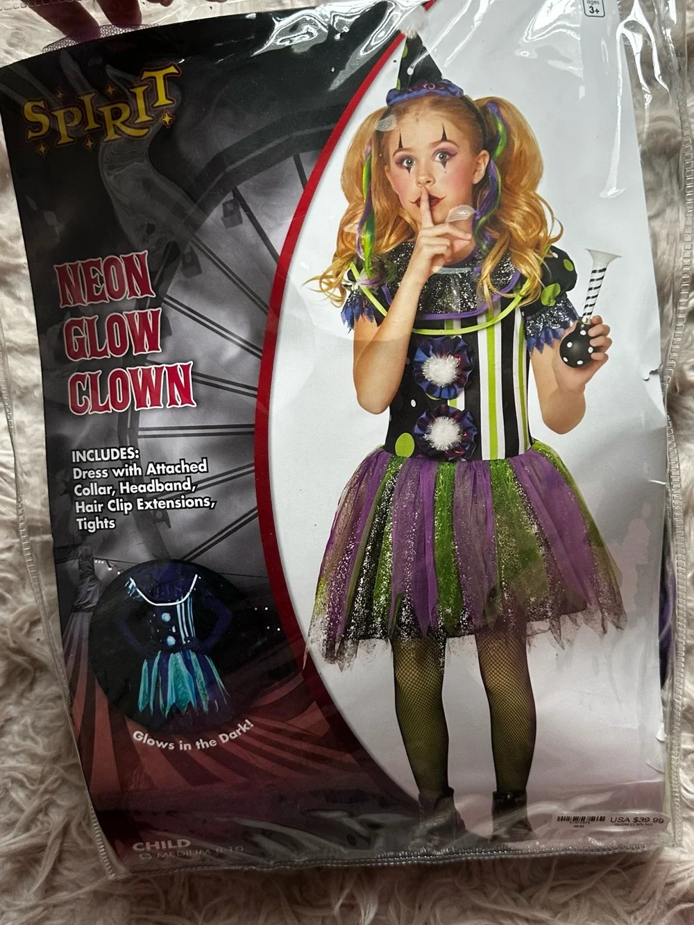 Girls clown costume