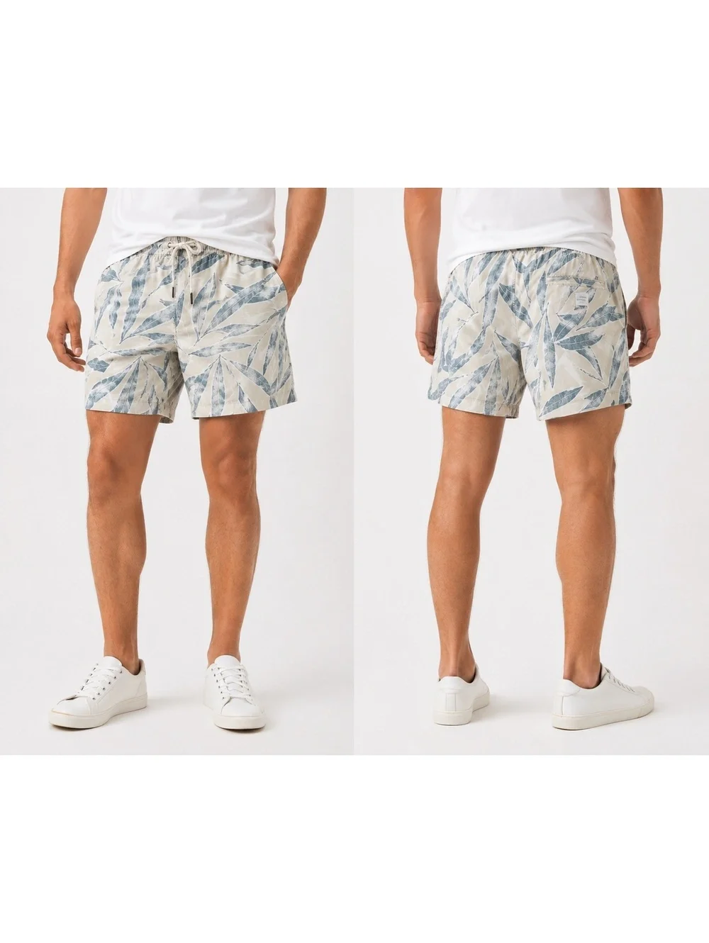 American Eagle Men’s Flex 6.5” Lived-In Trekker Shorts Small Tropical Leaf
