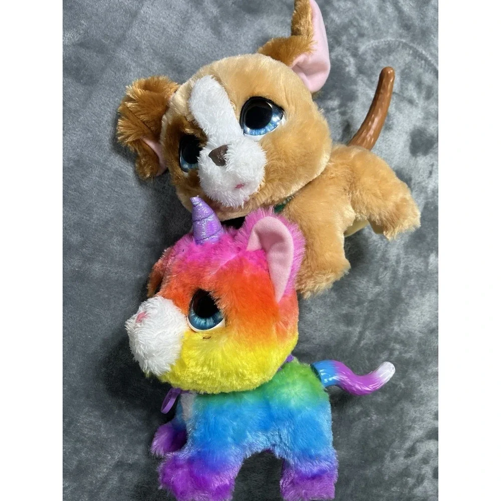 Fur Real Furreal Walkalots Rainbow Walk Talk Unicorn Dog Hasbro Toy Plush Tested