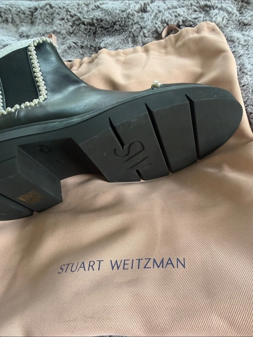 Stuart Weitzman black leather