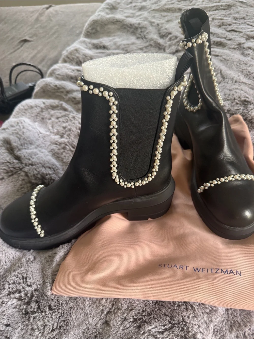 Stuart Weitzman black leather