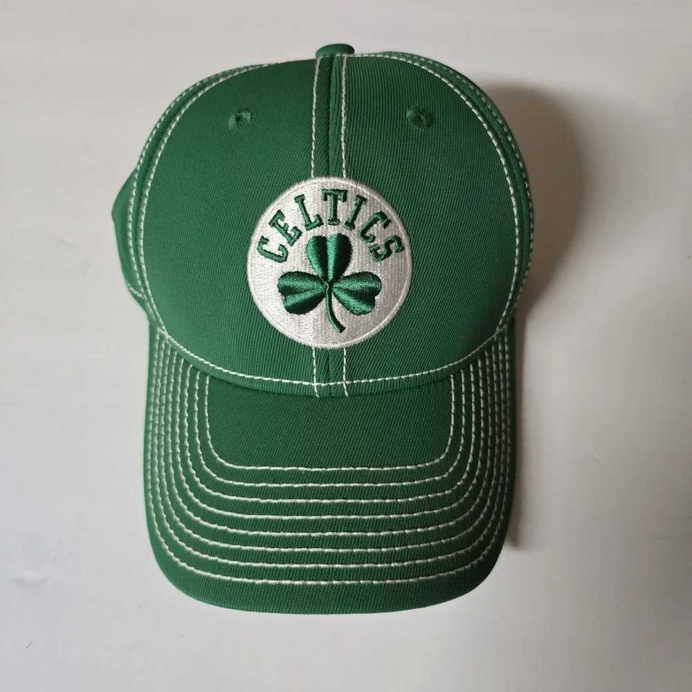 Boston Celtics Green Adidas NBA‎ Baseball Cap Hat Size S/M Embroidered Logo