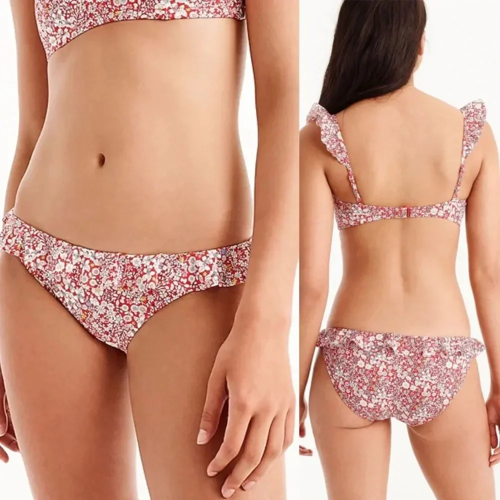 J. Crew Ruffle Surf Hipster Bikini‎ Liberty Floral
