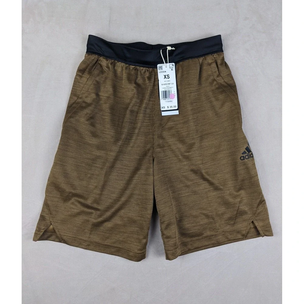 Adidas XS Mens Shorts IJ5504 Axis KNT‎ 3.0 NWT Earth Strata Bronze XSmall