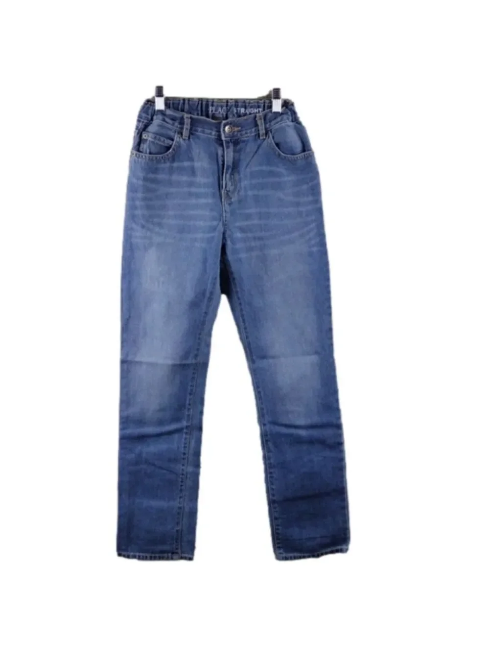 Children's Place Blue Medium Wash Five Pocket Straight Leg Adjustable Waist Jean