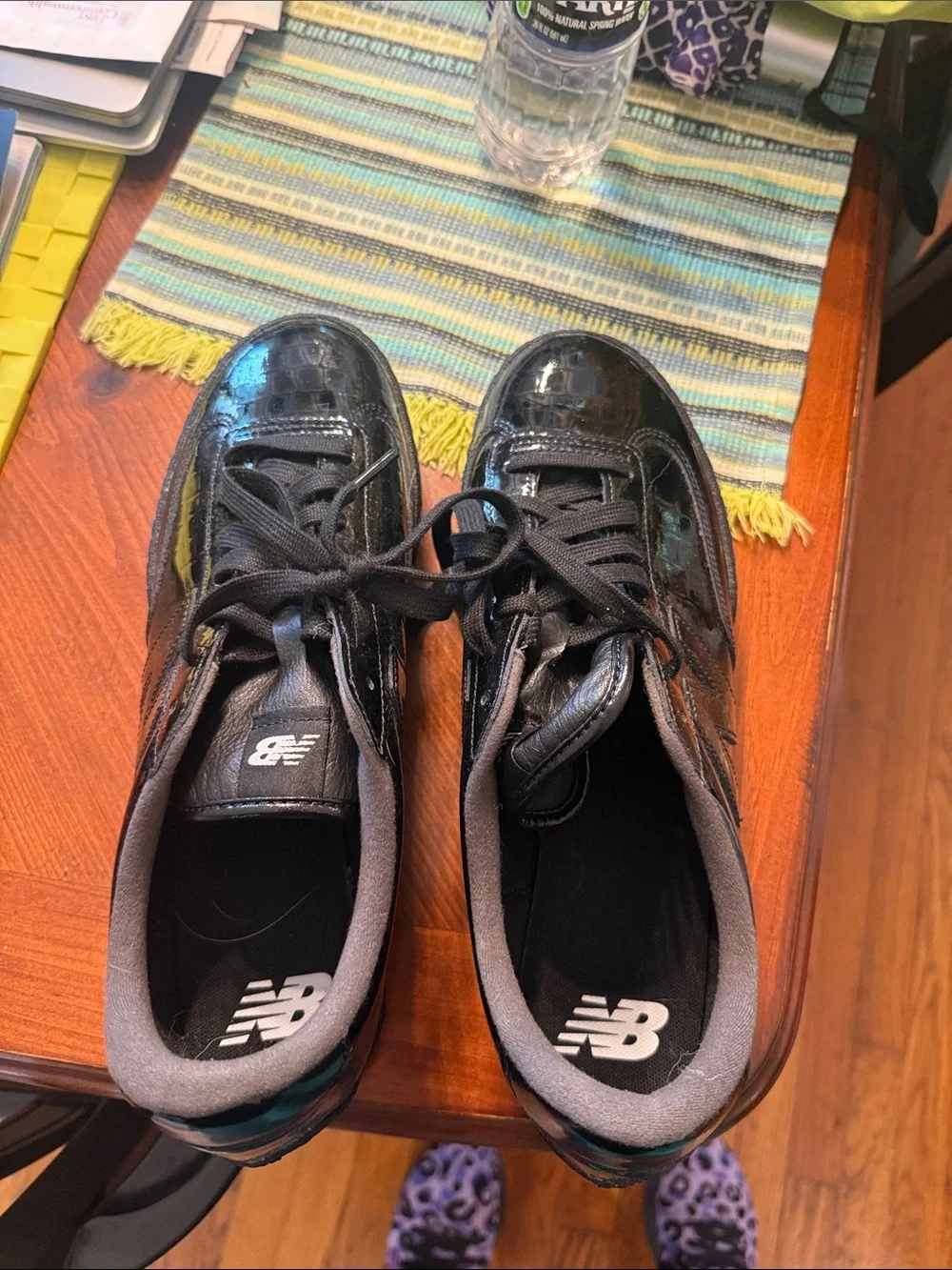 New Balance glossy patent