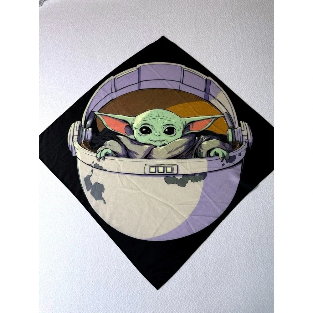 Star Wars Grogu‎ Baby Yoda Bandana Scarf 21.5x21.5 Mandalorian Black