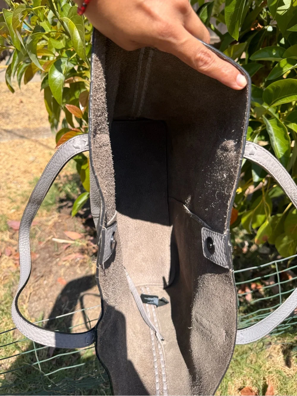 Rebecca Minkoff Soft Gray Leather Tote Bag