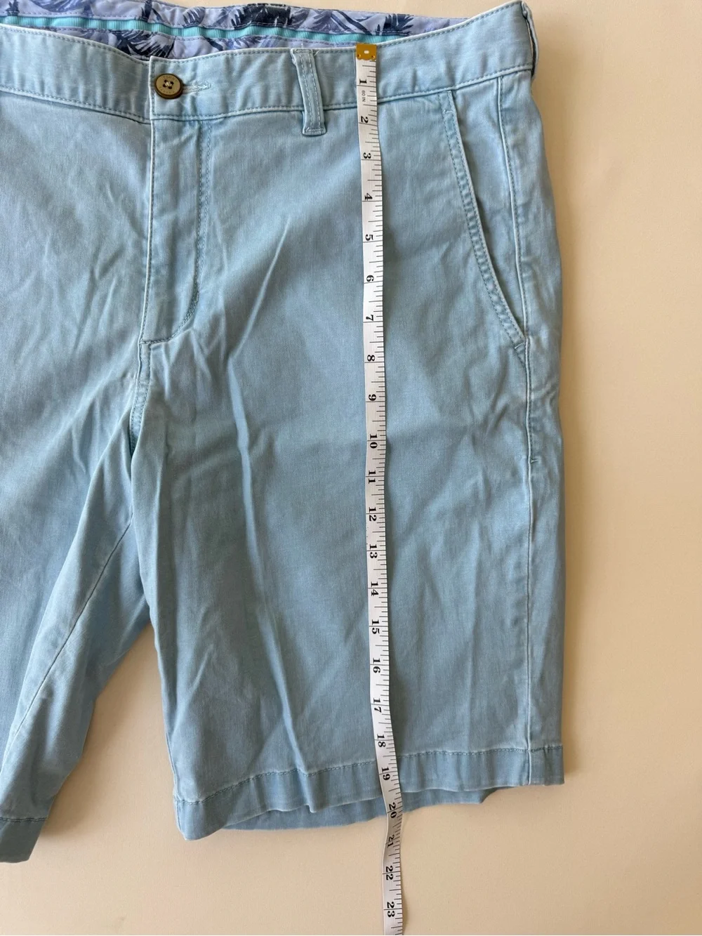 Tommy Bahama Light Blue Cotton Flat Front Shorts