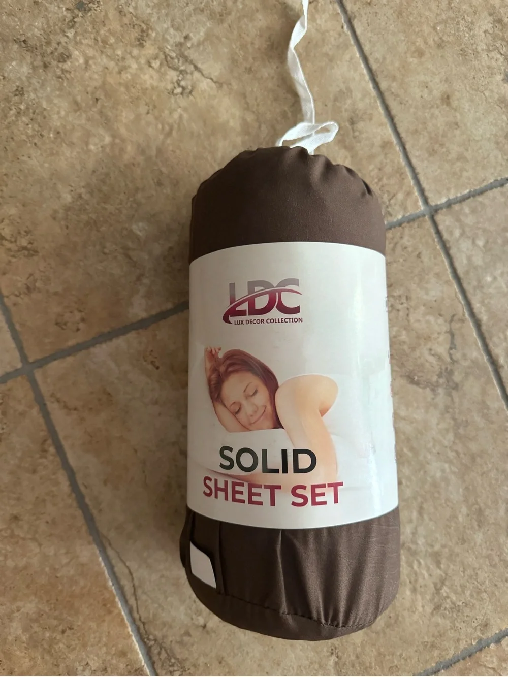 LDC Twin Solid Sheet Set - Brown