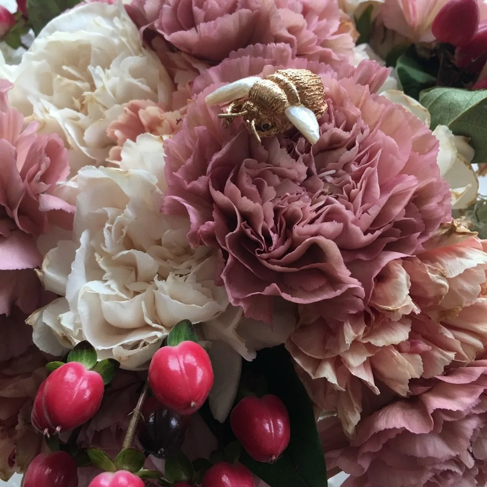 14k Gold Bee Brooch
