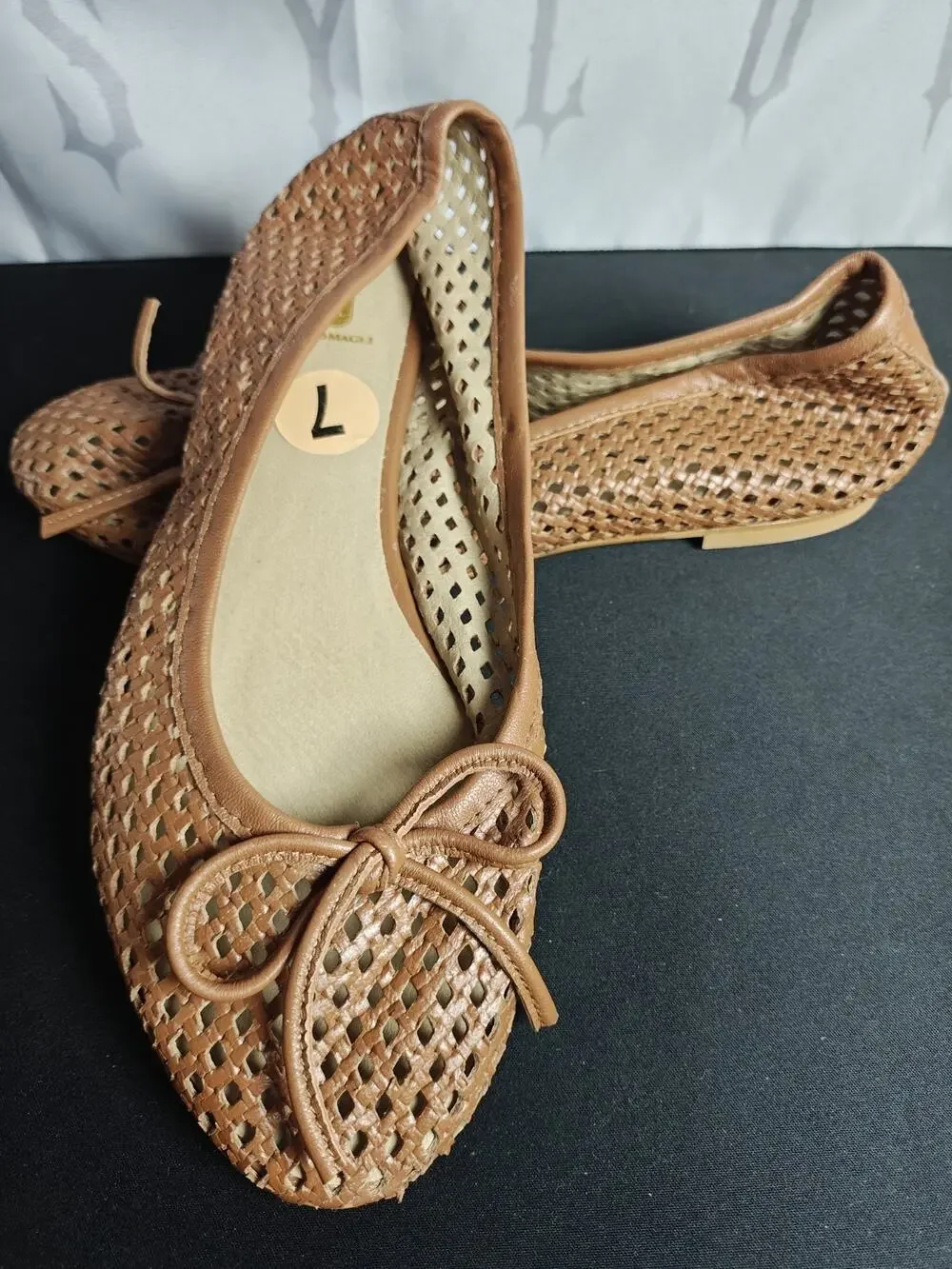 BRUNO MAGLI Women's 7 / 37 Janina Woven Flats Leather New