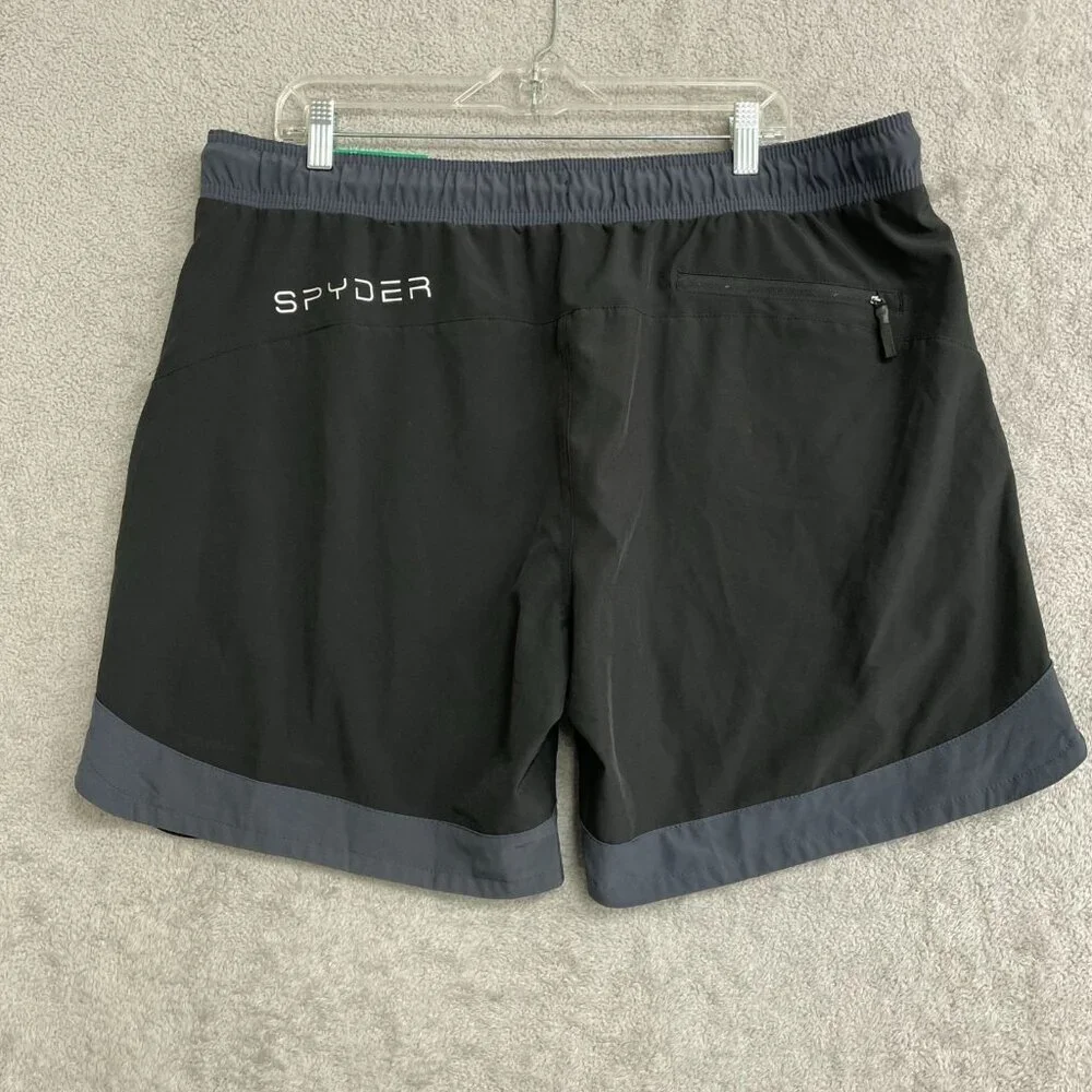 Spyder Men's XL Swim Trunk Black Athletic Shorts 7.5