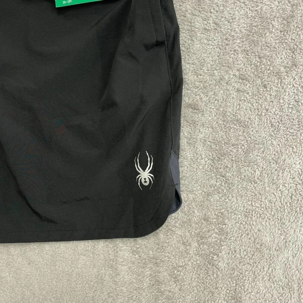 Spyder Men's XL Swim Trunk Black Athletic Shorts 7.5