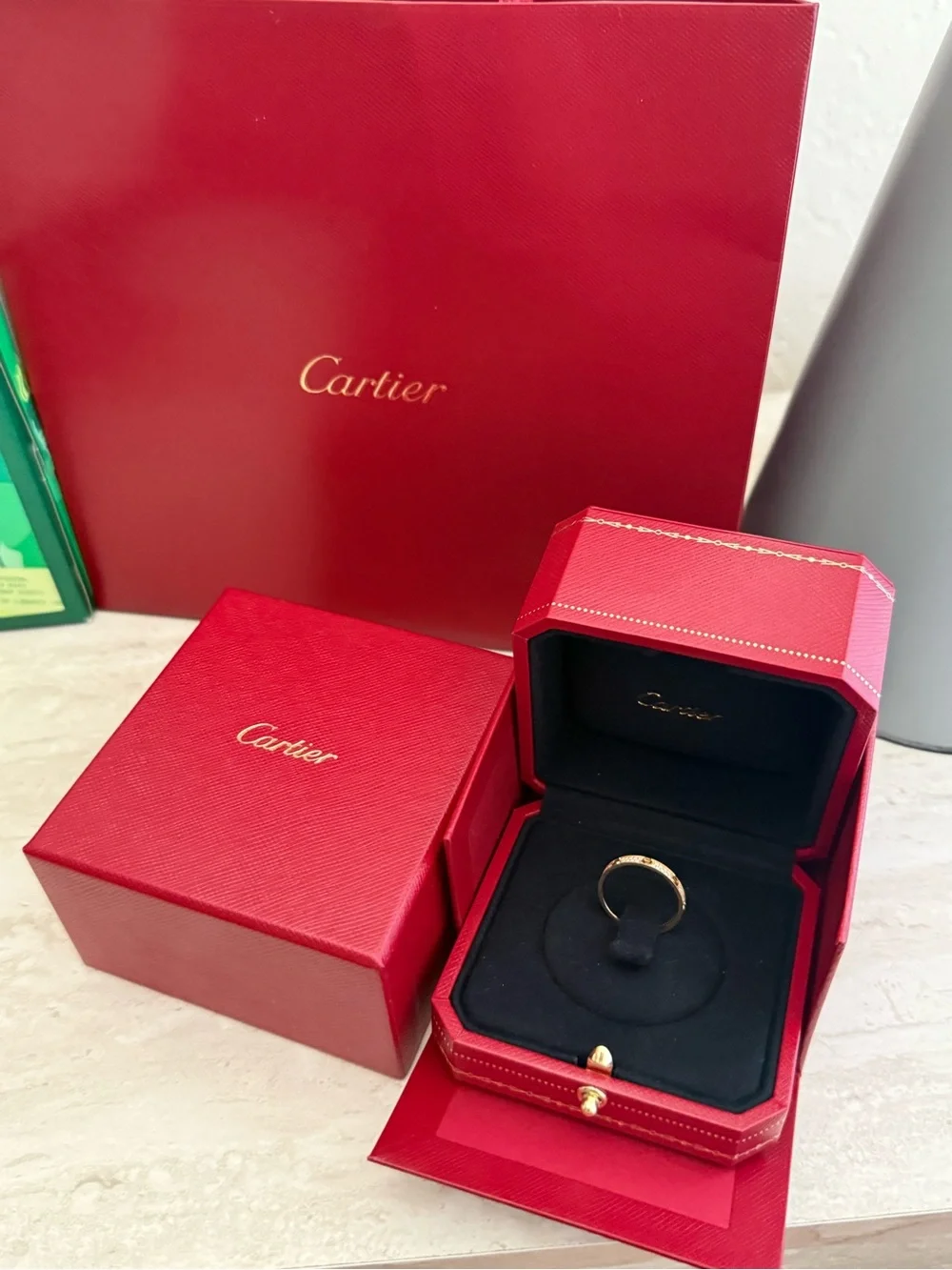 Brand new Cartier Gold Diamond Pavé Love Band