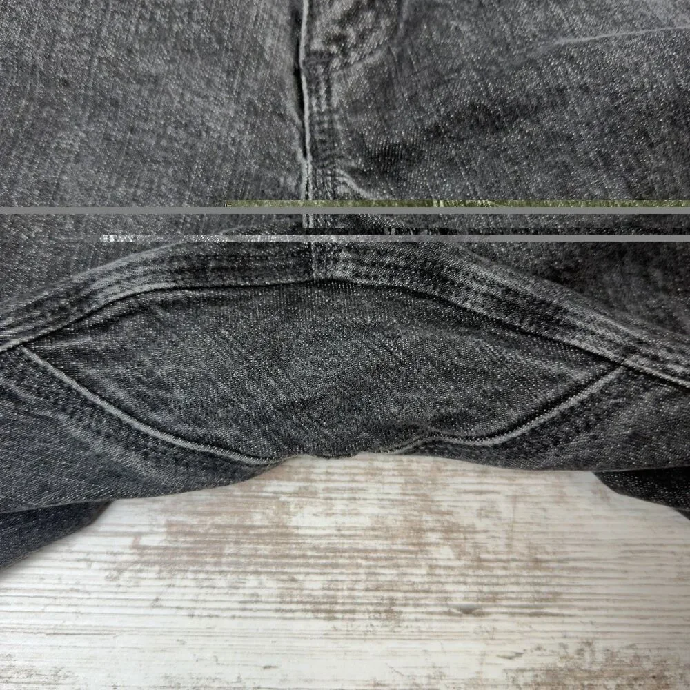 Duluth Trading Flex Ballroom Jeans Mens 32x28.5 Washed Black Stretch Gusseted