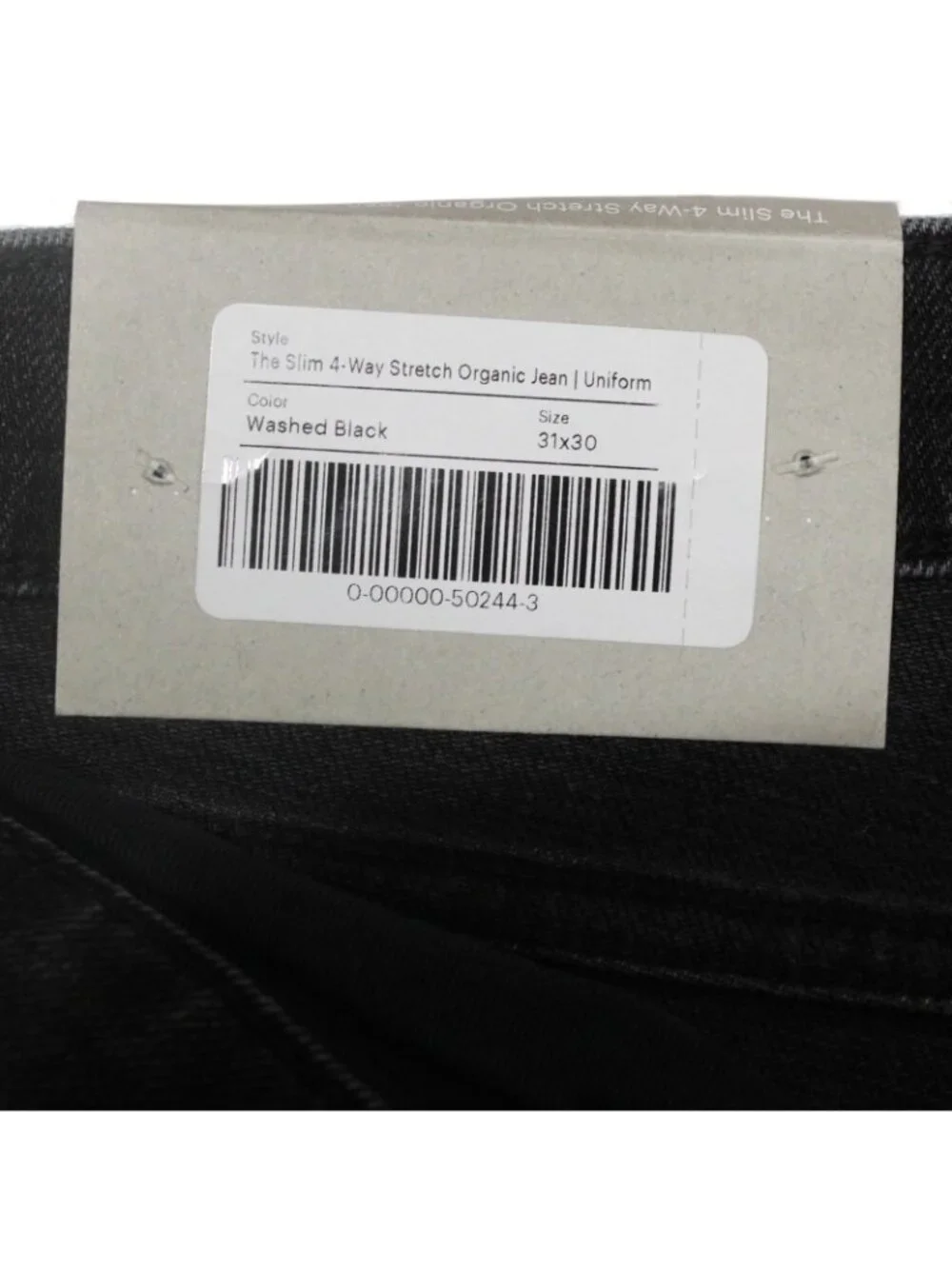 Everlane Men's Uniform The Slim 4 Way Stretch Organic Jean Washed Black 31 X 30