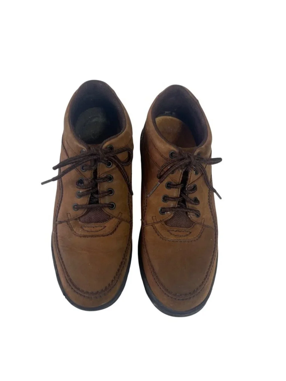 Rockport Leather Lace Up Casual Walking Shoes World Tour Classic Brown Size 10