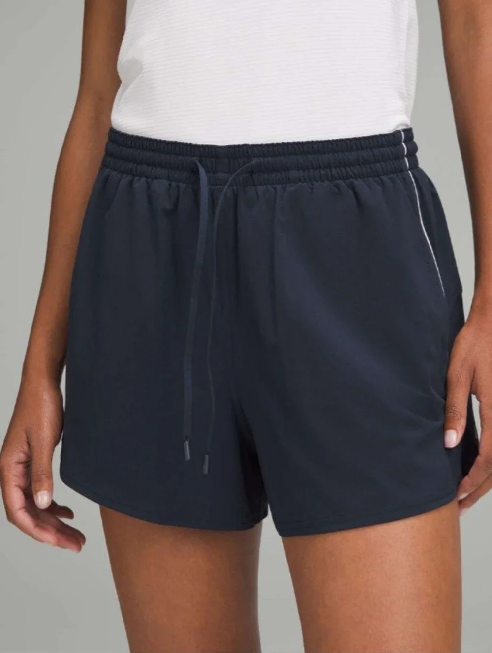 lululemon💎 athletica Navy Athletic Drawcord Shorts
