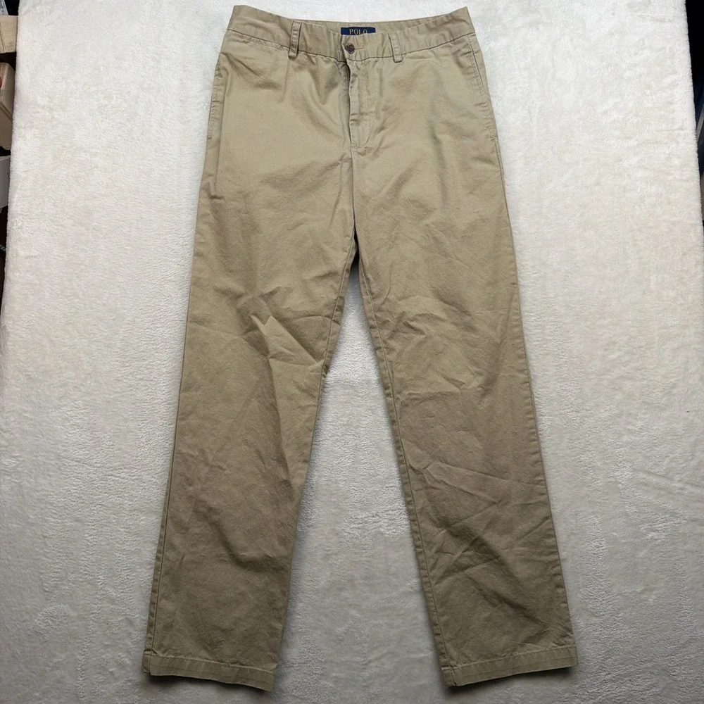 Polo Ralph Lauren Boys‎ Khaki Chino Pants Size 16 Classic Preppy Straight Leg