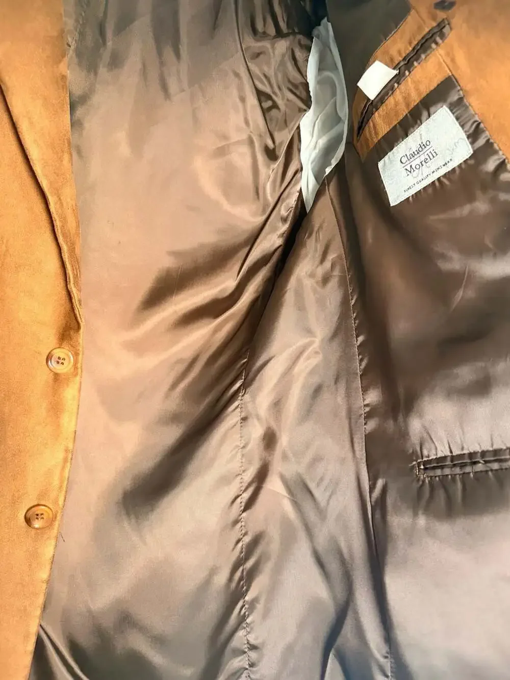 Claudio Morelli Finest Quality Menswear Brown Suede Leather Sport Coat Blazer