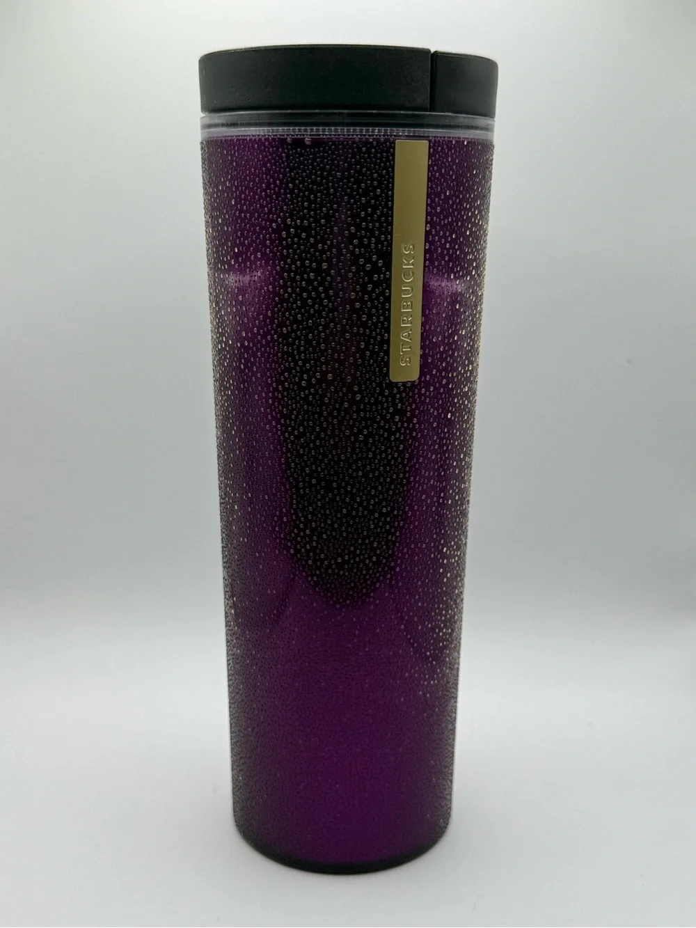 Starbucks 2013 Purple 16oz Tumbler Travel Mug Gold Metal Logo BPA Free