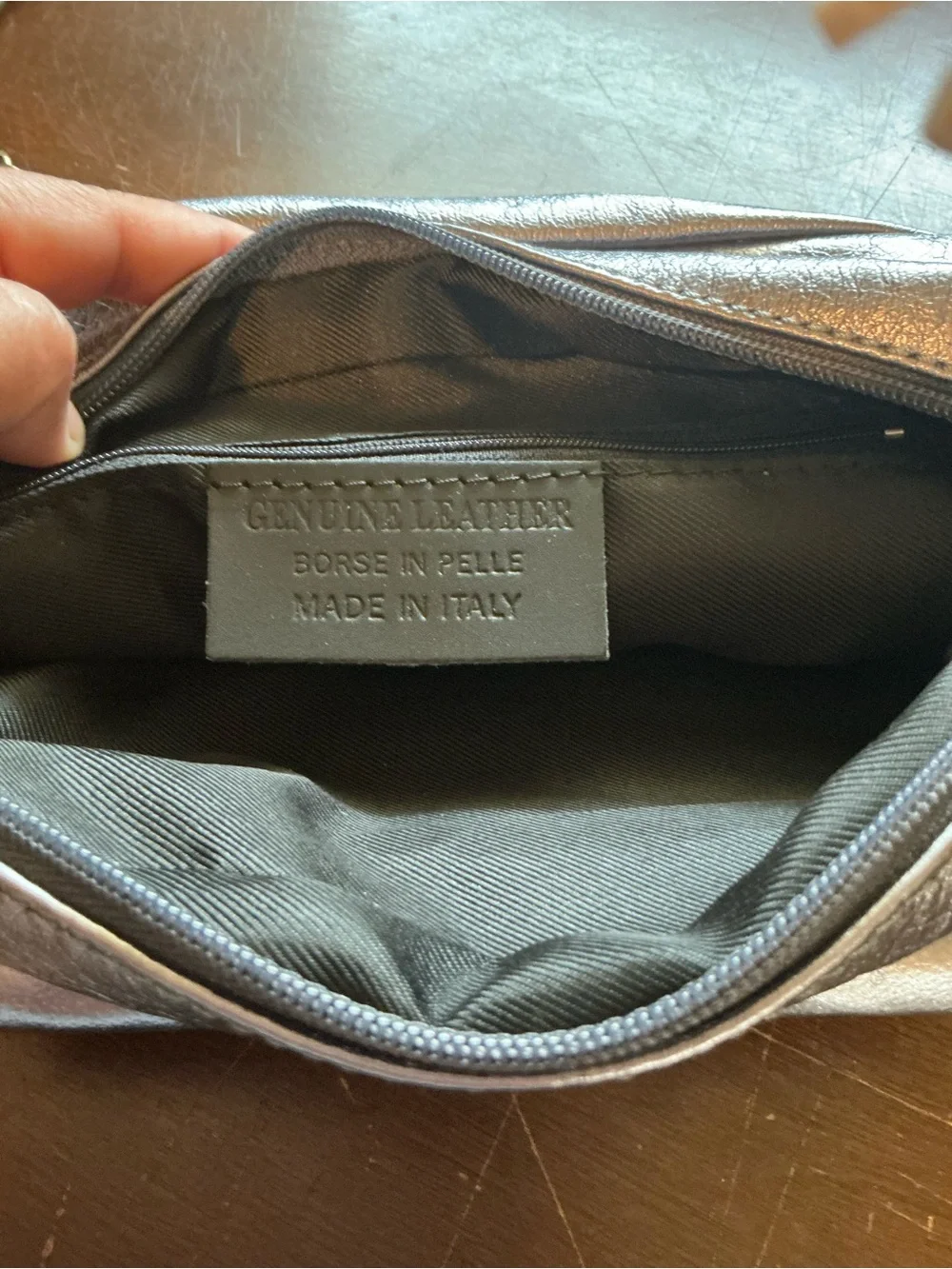 ELISA cuirvachette metallic silver