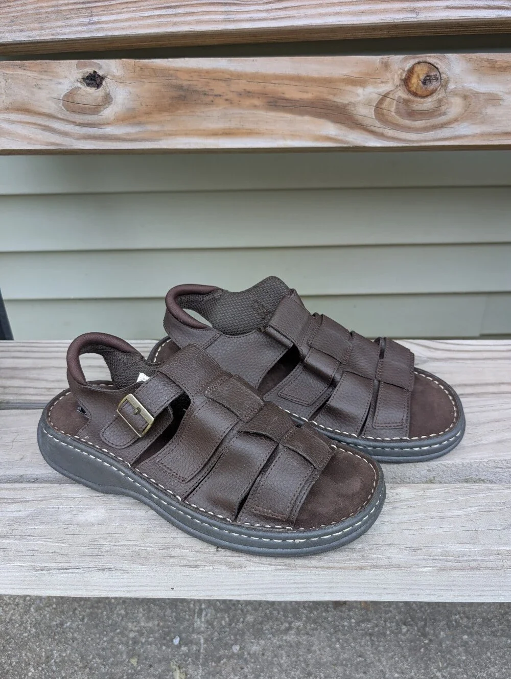 Route 66 Men's Brown Fisherman Sandals Size 13 Vintage Y2K