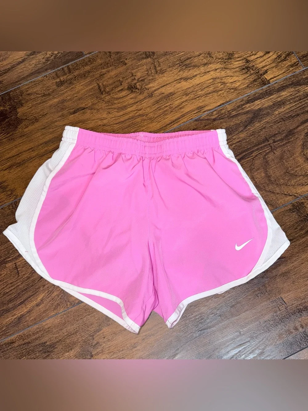 Nike Pink Athletic Shorts with White Trim
