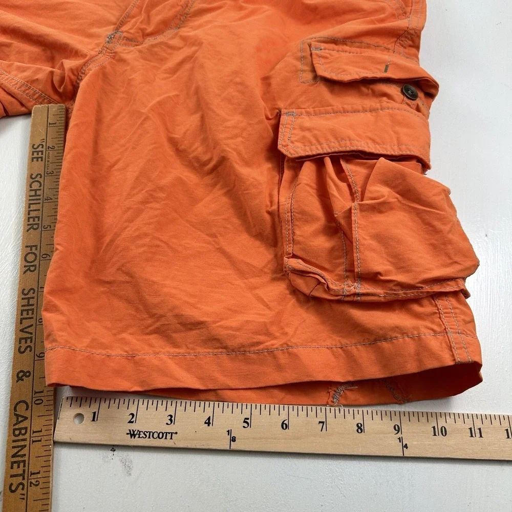 Urban Pipeline‎ Men Cargo Shorts Actual 33 x 10 Orange Hiking Skater Paratrooper