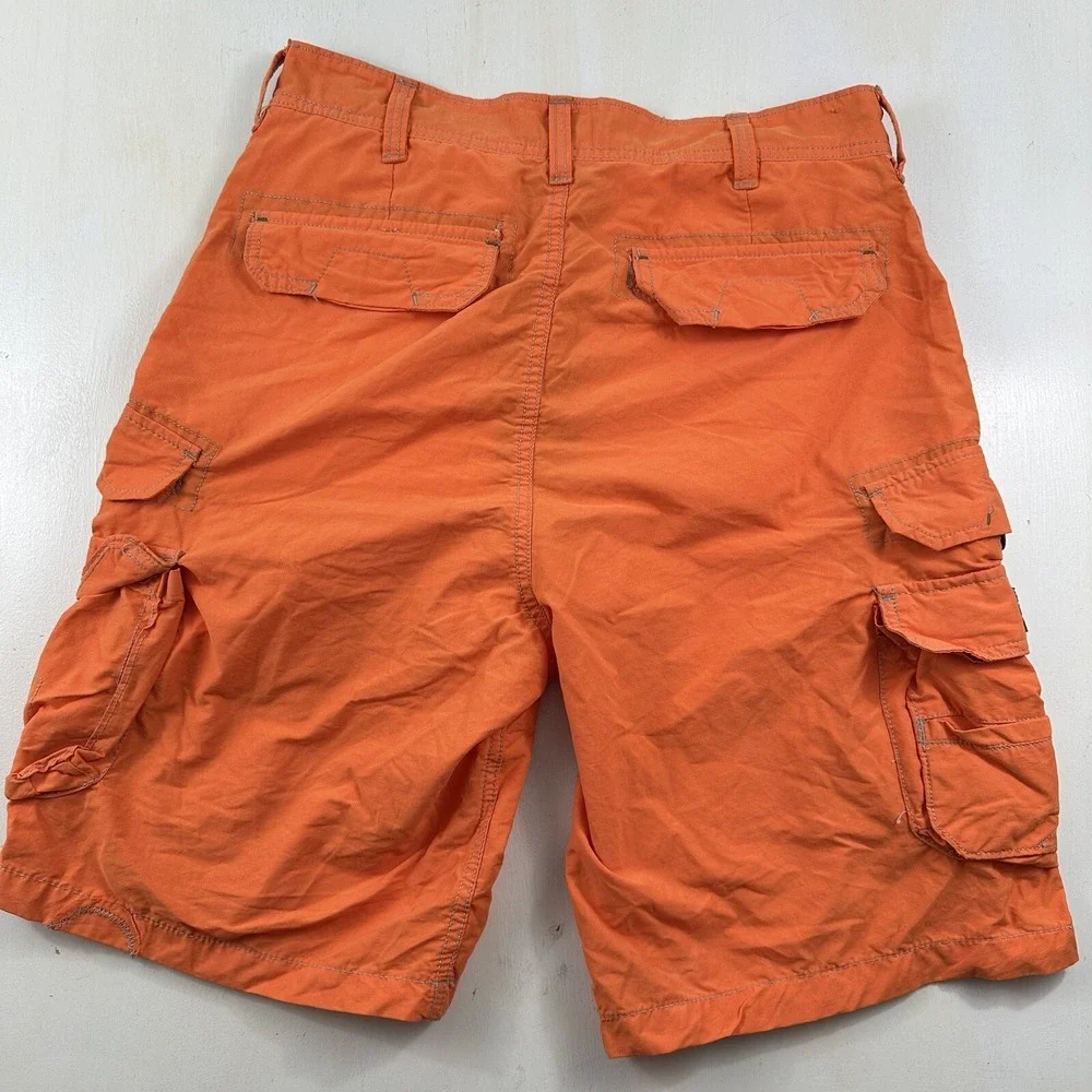 Urban Pipeline‎ Men Cargo Shorts Actual 33 x 10 Orange Hiking Skater Paratrooper