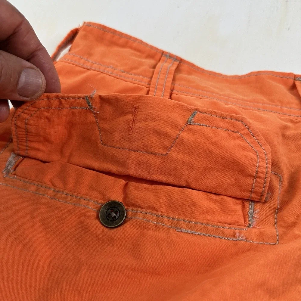 Urban Pipeline‎ Men Cargo Shorts Actual 33 x 10 Orange Hiking Skater Paratrooper