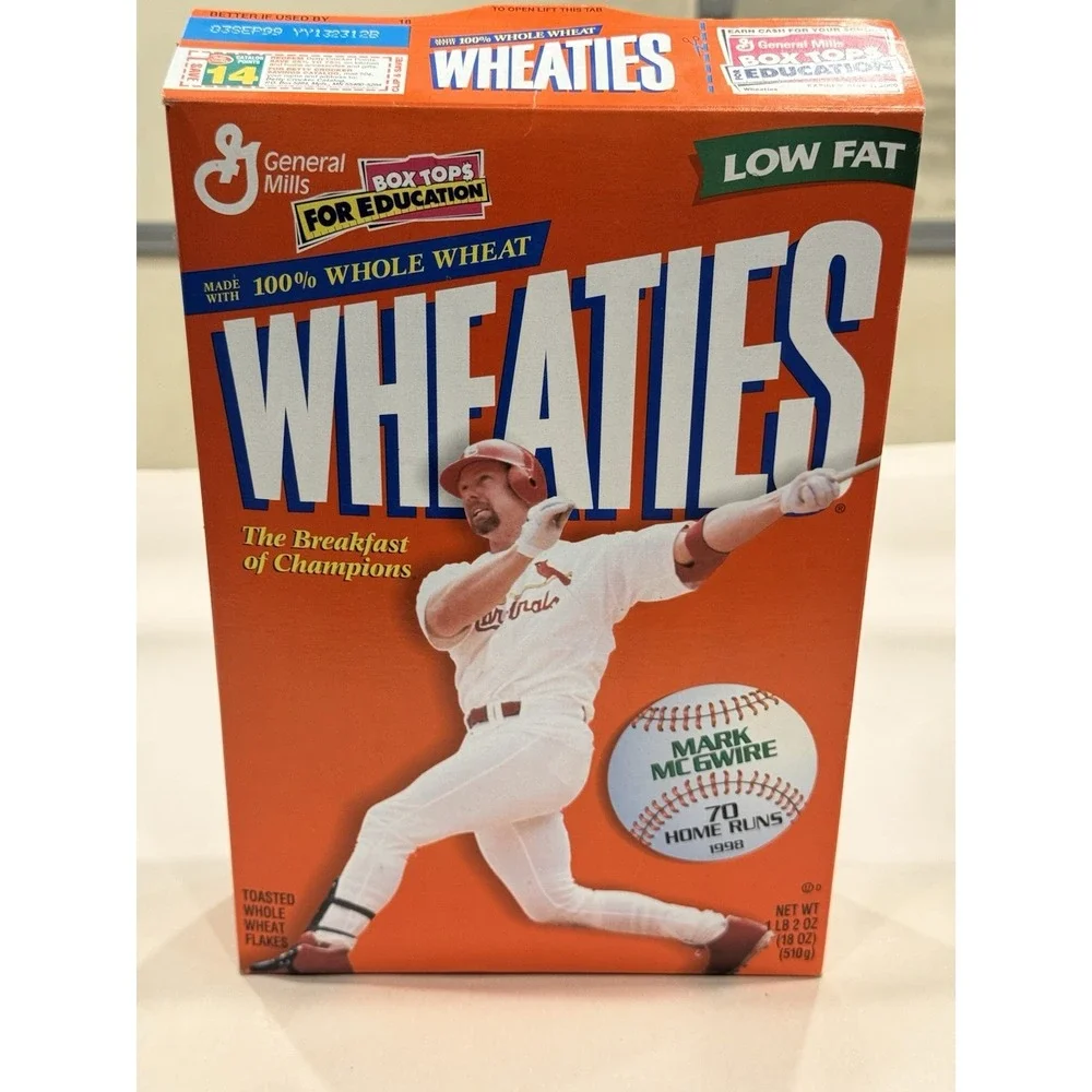 1998 Wheaties Cereal Box Mark McGwire Commemorating 70 Home Runs New UNOPENED