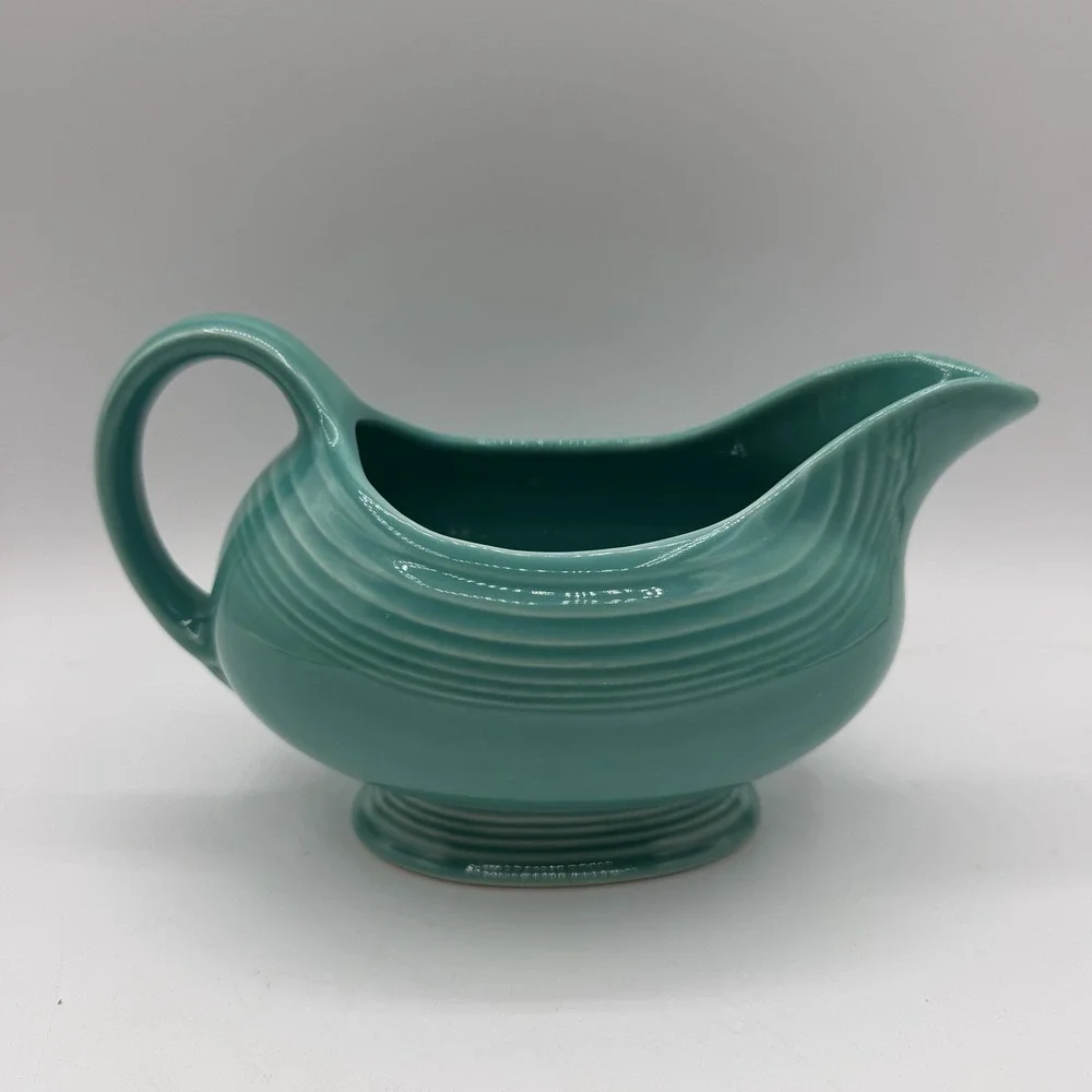 Vintage Fiesta Ware HLC Homer Laughlin Sauce Gravy‎ Boat Turquoise Blue Aqua USA