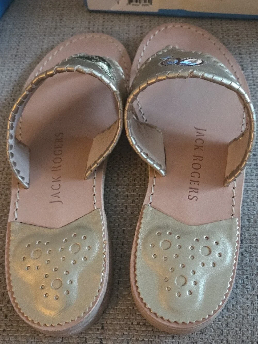 Jack Rogers metallic gold