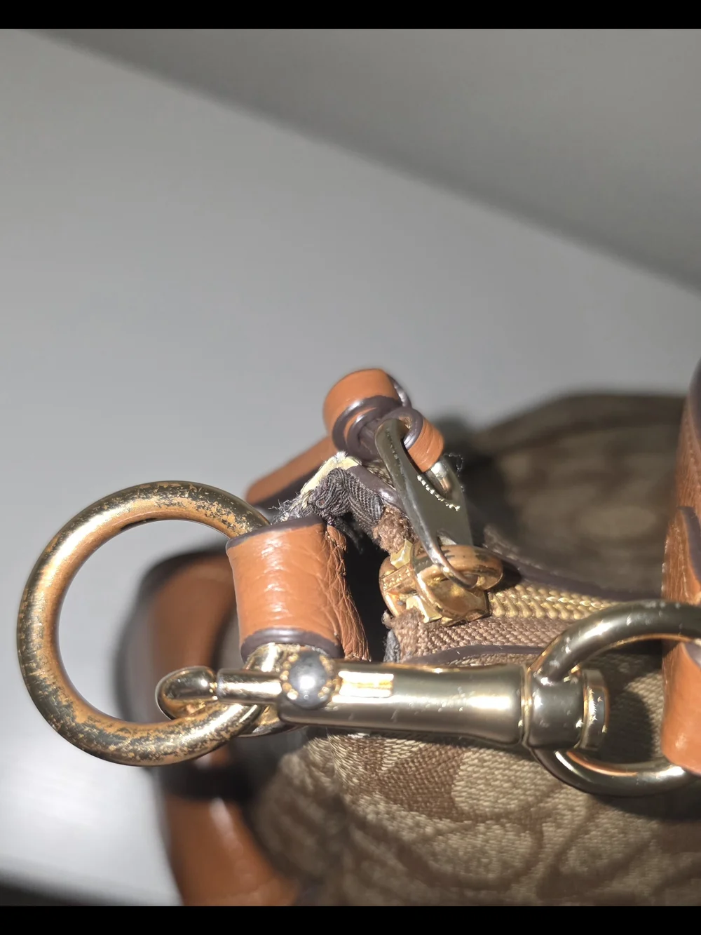 Coach leather polished