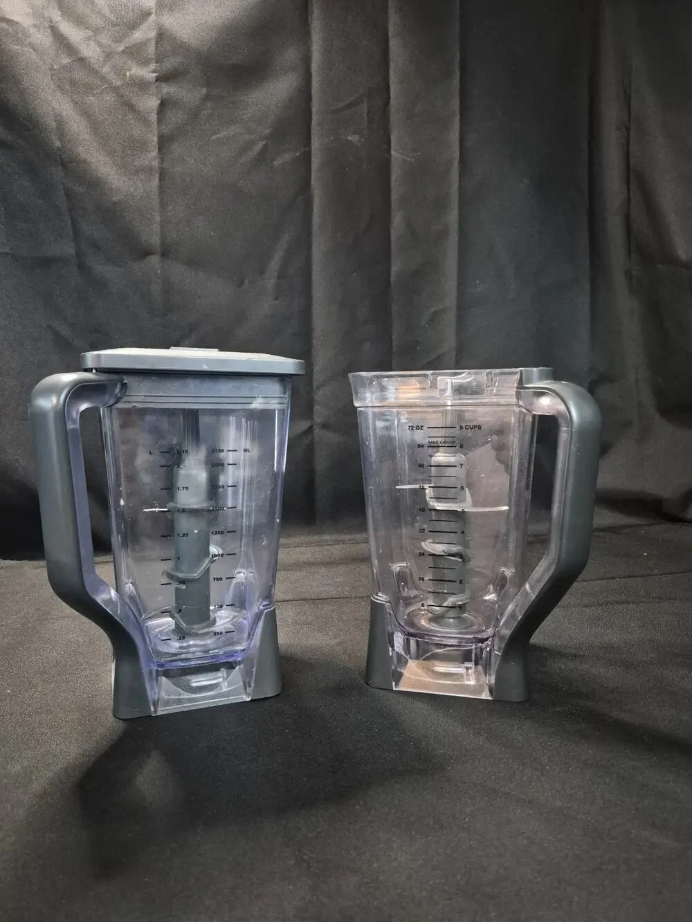 2 Ninja Blender 72 oz 9 Cup Pitcher Jar with 1 Lid and 2 Blades.