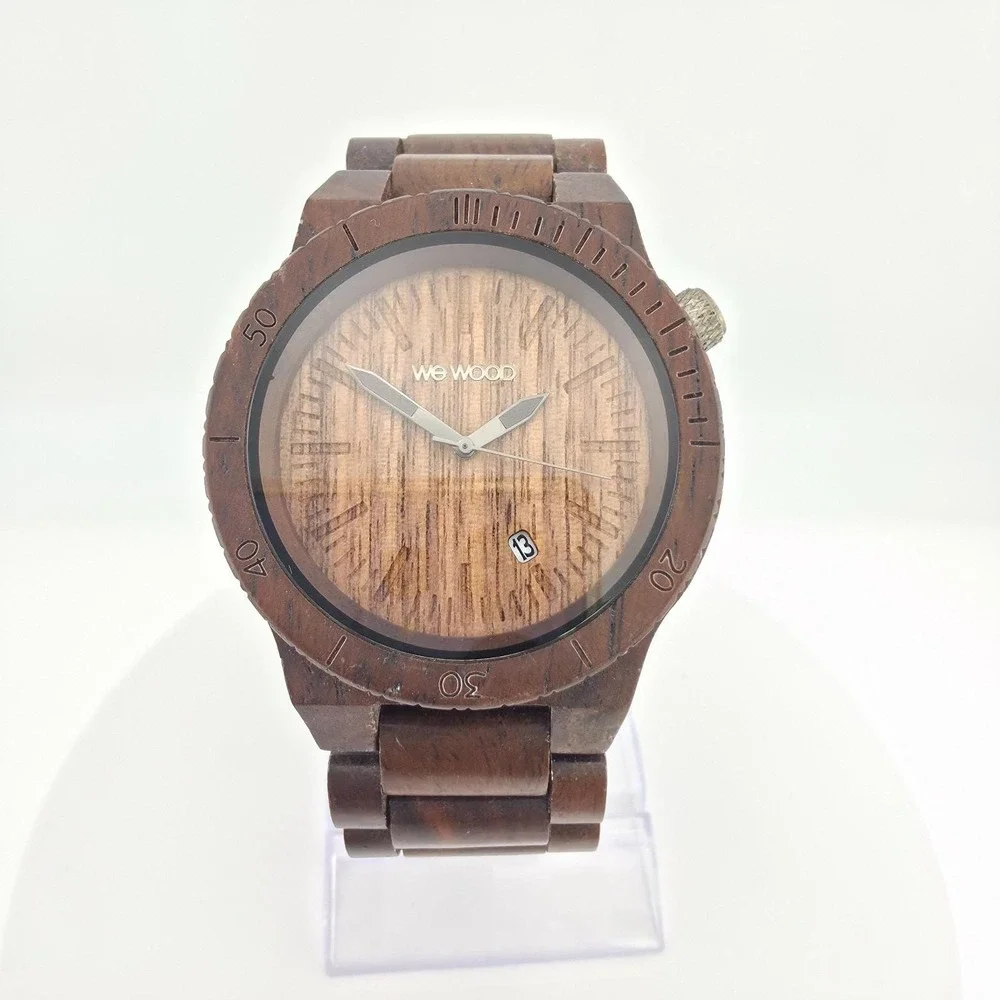 WEWOOD Arrow Nut Men's Watch 100% Natural Walnut Wood Stainless Steel Clasp 7