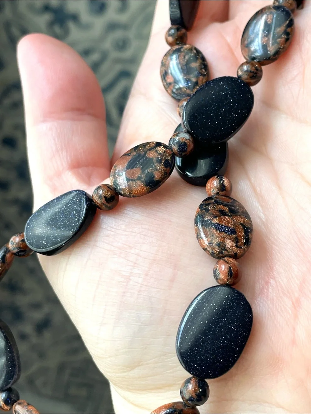 Vintage polished goldstone